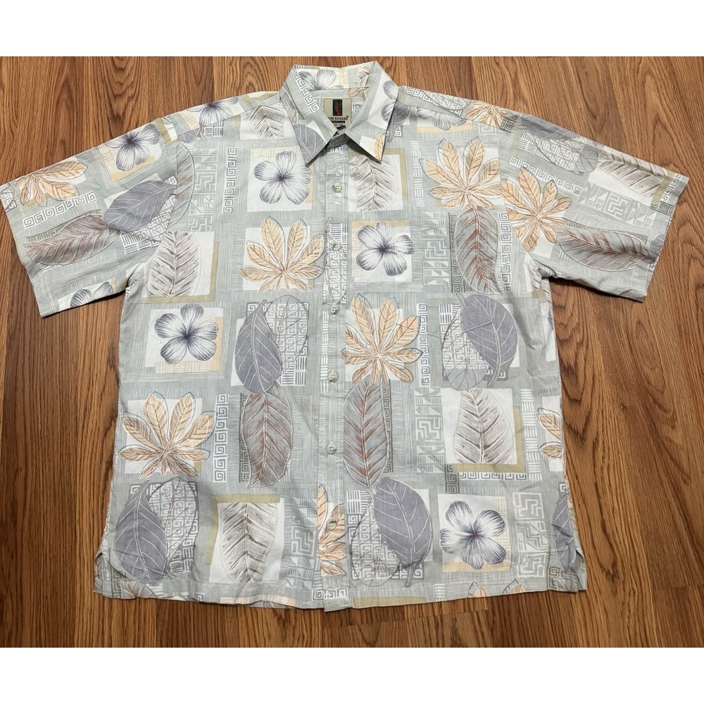 Tori Richard Hawaiian Shirt Mens Medium Floral Aloha Made In USA